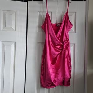 Satin pink dress